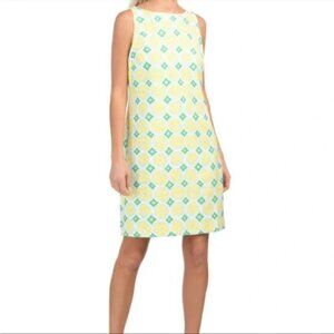 Sail to Sable Shift Dress Size M Yellow Lemon Fruit Print Retro Artsy Preppy